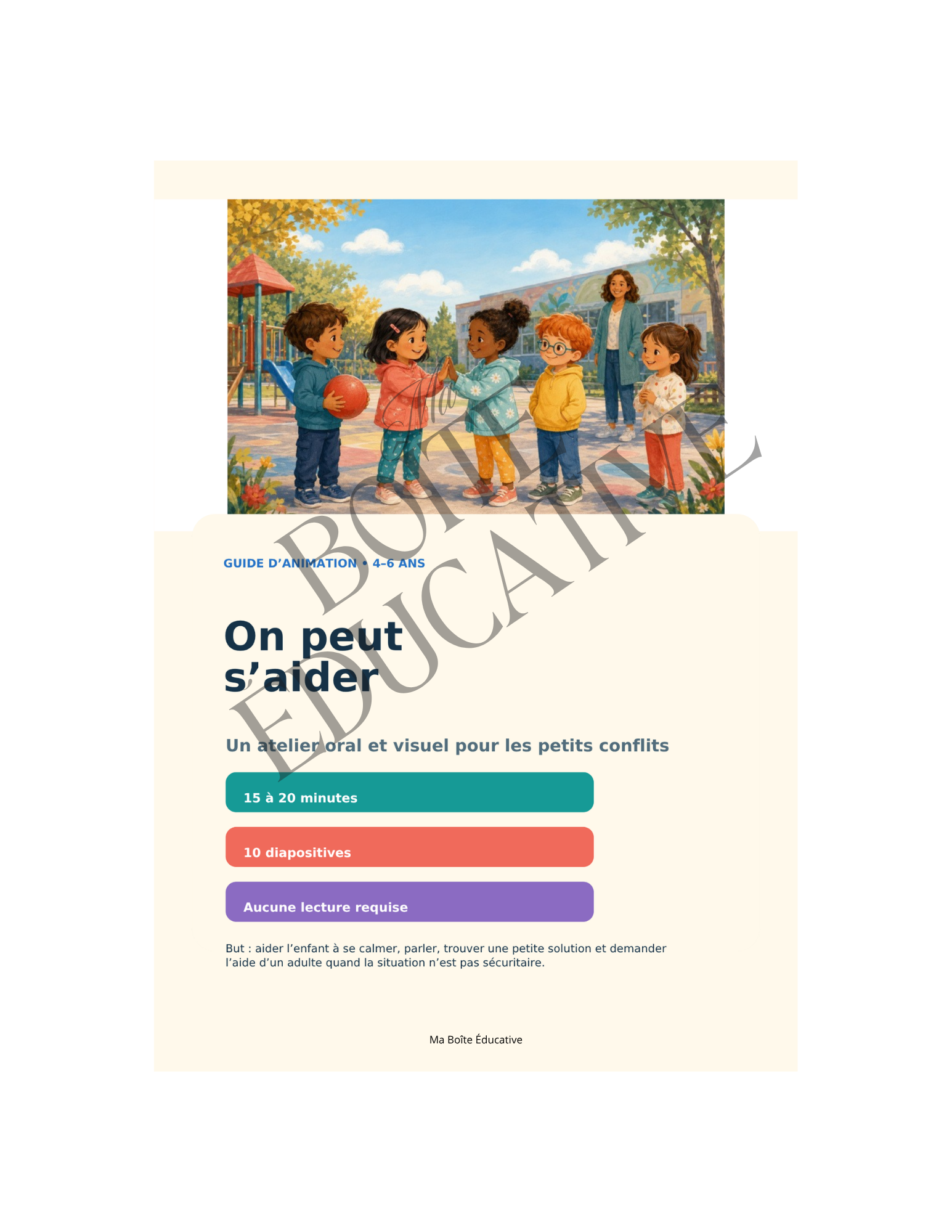 Aperçu de Atelier sur les habiletés sociales pour le préscolaire